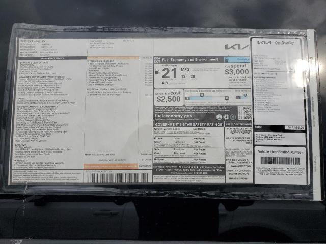Photo 13 from auction – 2025 KIA CARNIVAL E with VIN KNDNC5K38S6479110
