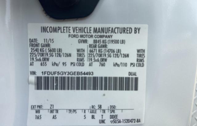 Photo 10 from auction – 2016 FORD F550 SUPER with VIN 1FDUF5GY3GEB54493