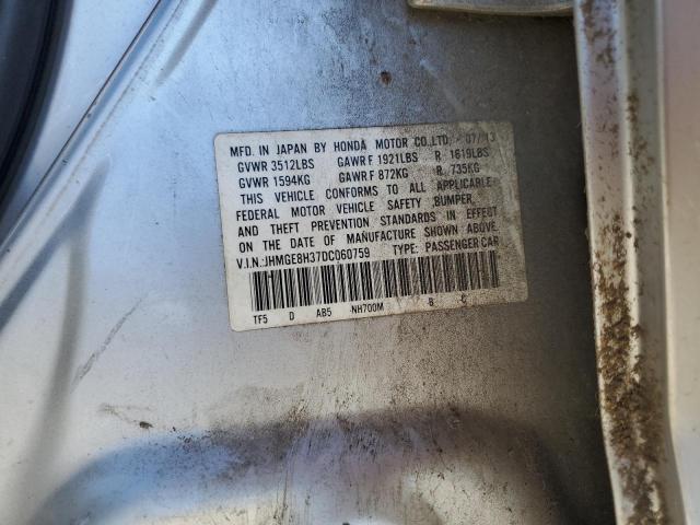 Photo 14 from auction – 2013 HONDA FIT with VIN JHMGE8H37DC060759