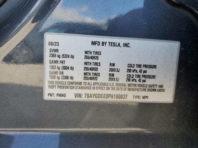 Photo 14 from auction – 2023 TESLA MODEL Y with VIN 7SAYGDEE0PA160837