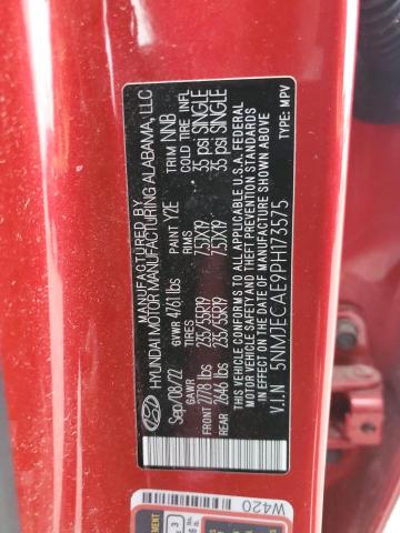 Photo 14 from auction – 2023 HYUNDAI TUCSON LIM with VIN 5NMJECAE9PH173575