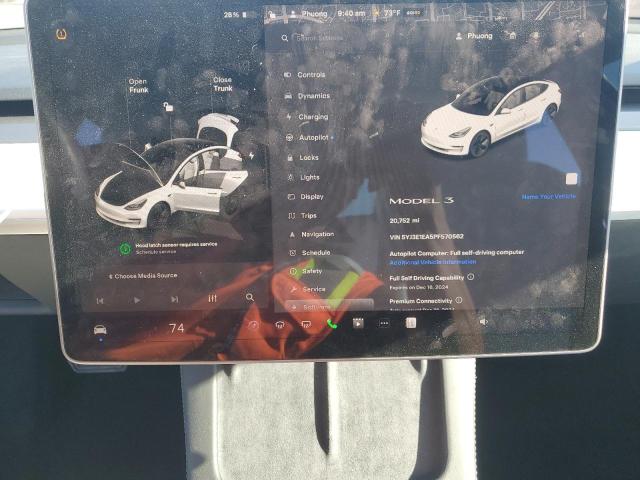 Photo 9 from auction – 2023 TESLA MODEL 3 with VIN 5YJ3E1EA5PF570562