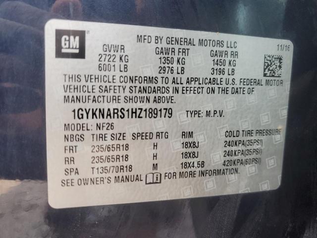 Photo 14 from auction – 2017 CADILLAC XT5 with VIN 1GYKNARS1HZ189179