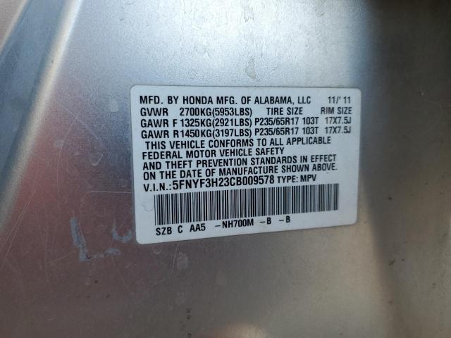 Foto 14 de la subasta – 2012 HONDA PILOT LX con VIN 5FNYF3H23CB009578
