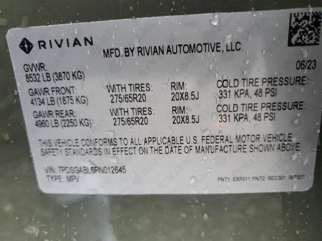 Photo 14 from auction – 2023 RIVIAN R1S LAUNCH with VIN 7PDSGABL6PN012645