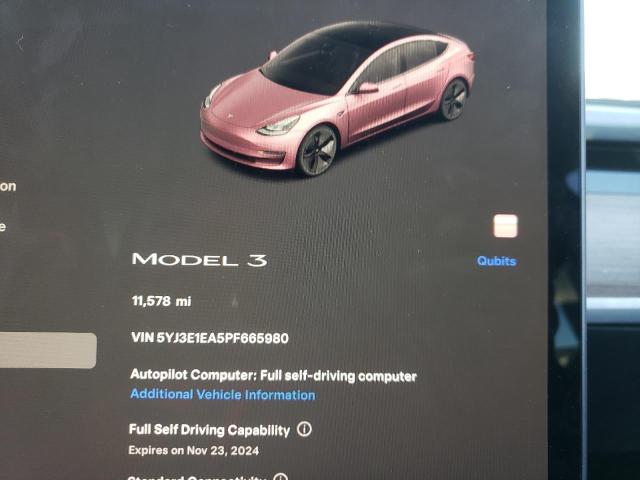 Photo 9 from auction – 2023 TESLA MODEL 3 with VIN 5YJ3E1EA5PF665980