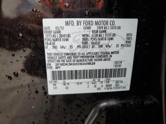 Photo 14 from auction – 2013 FORD EDGE LIMIT with VIN 2FMDK3K9XDBA09829