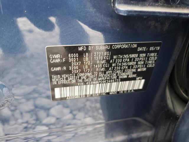 Photo 14 from auction – 2019 SUBARU ASCENT with VIN 4S4WMAPD9K3486723