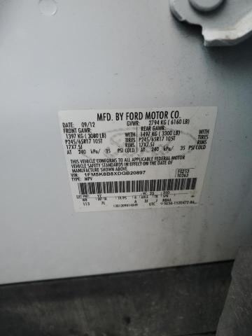 Photo 14 from auction – 2013 FORD EXPLORER with VIN 1FM5K8B8XDGB20897