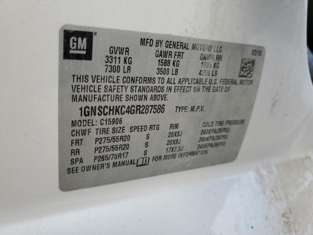 Photo 14 from auction – 2016 CHEVROLET SUBURBAN C with VIN 1GNSCHKC4GR287586