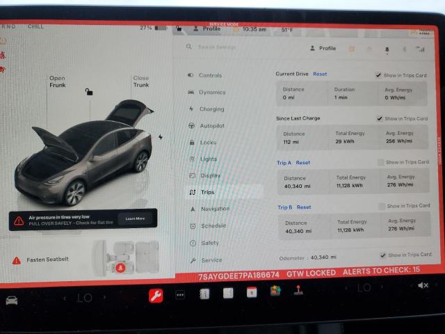 Photo 9 from auction – 2023 TESLA MODEL Y with VIN 7SAYGDEE7PA186674