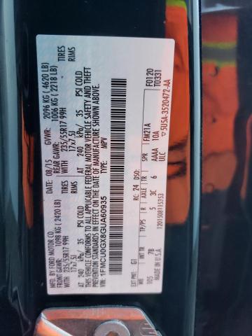 Photo 14 from auction – 2016 FORD ESCAPE SE with VIN 1FMCU0GX8GUA60935
