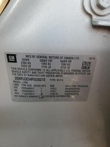 Photo 14 from auction – 2015 CHEVROLET EQUINOX LT with VIN 2GNFLCE34F6235210
