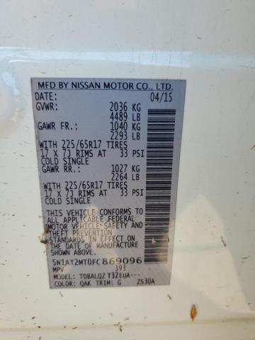 Photo 14 from auction – 2015 NISSAN ROGUE S with VIN 5N1AT2MT0FC869096