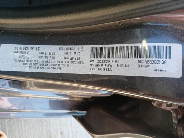 Photo 10 from auction – 2016 CHRYSLER 200 LIMITE with VIN 1C3CCCAG2GN101351