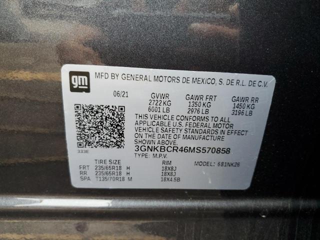 Photo 14 from auction – 2021 CHEVROLET BLAZER 2LT with VIN 3GNKBCR46MS570858