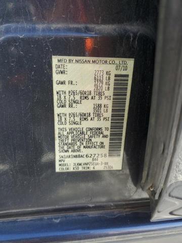 Photo 14 from auction – 2010 NISSAN PATHFINDER with VIN 5N1AR1NB8AC627258