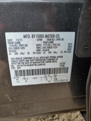 Снимка 14 от търг – 2015 FORD EDGE TITAN с VIN 2FMTK3K80FBC28935