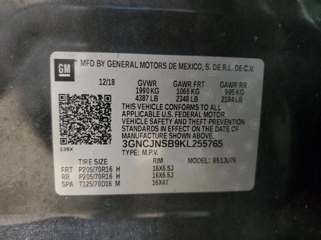 Photo 14 from auction – 2019 CHEVROLET TRAX LS with VIN 3GNCJNSB9KL255765
