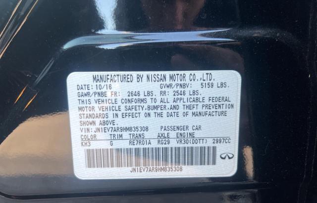 Photo 10 from auction – 2017 INFINITI Q50 PREMIU with VIN JN1EV7AR9HM835308