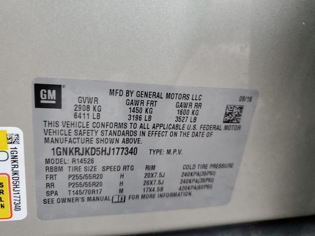 Photo 14 from auction – 2017 CHEVROLET TRAVERSE P with VIN 1GNKRJKD5HJ177340
