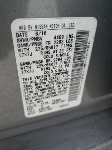 Photo 14 from auction – 2016 NISSAN ROGUE S with VIN JN8AT2MT2GW012027