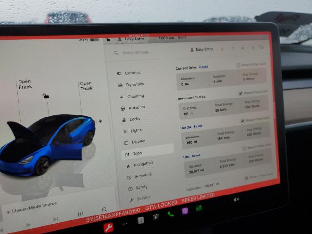 Photo 9 from auction – 2023 TESLA MODEL 3 with VIN 5YJ3E1EAXPF490190
