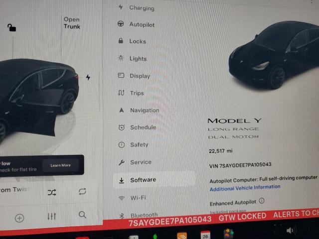 Снимка 9 от търг – 2023 TESLA MODEL Y с VIN 7SAYGDEE7PA105043