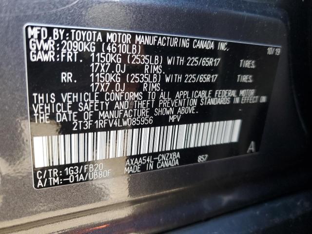 Photo 14 from auction – 2020 TOYOTA RAV4 LE with VIN 2T3F1RFV4LW085956