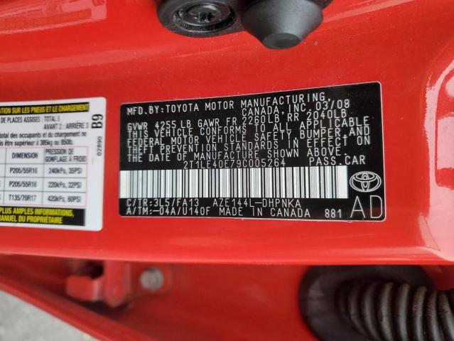 Photo 14 from auction – 2009 TOYOTA COROLLA MA with VIN 2T1LE40E79C005264