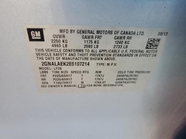 Photo 14 from auction – 2014 CHEVROLET EQUINOX LS with VIN 2GNALAEK2E6107214