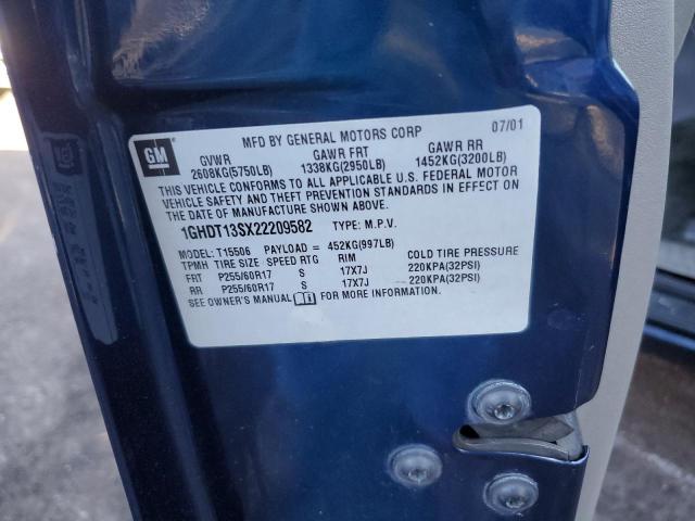 Photo 14 from auction – 2002 OLDSMOBILE BRAVADA with VIN 1GHDT13SX22209582