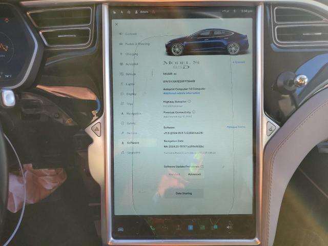 Photo 9 from auction – 2015 TESLA MODEL S with VIN 5YJSA1E2XFF116449