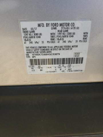 Photo 14 from auction – 2017 FORD EXPLORER X with VIN 1FM5K7D88HGC53879