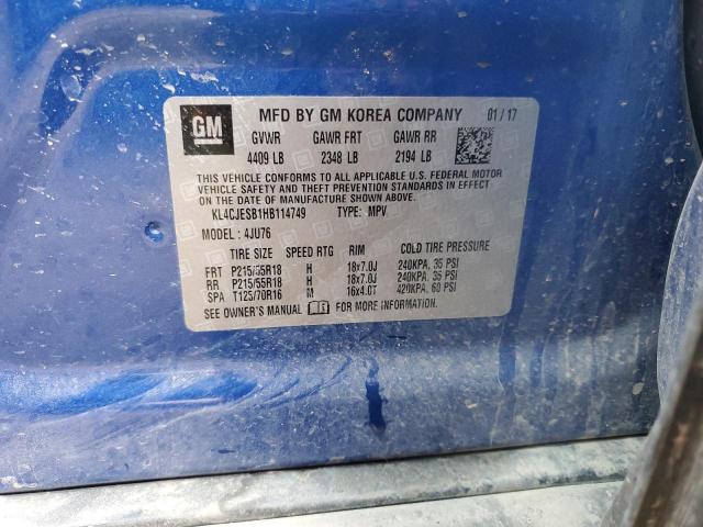 Photo 14 from auction – 2017 BUICK ENCORE PRE with VIN KL4CJESB1HB114749