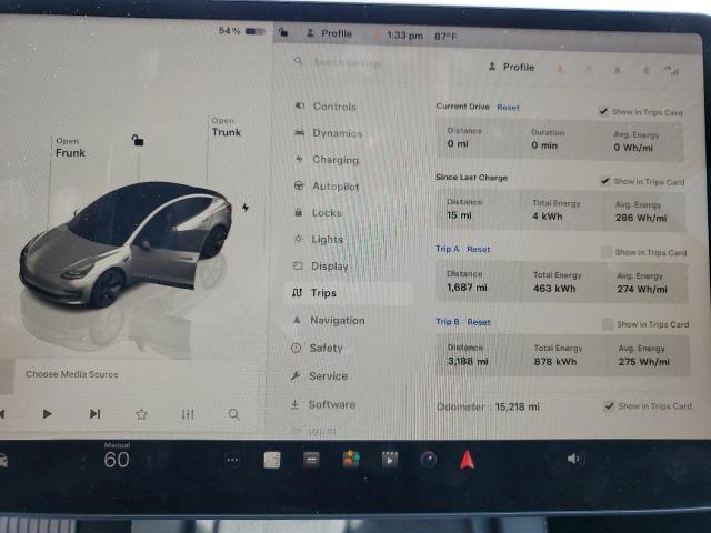 Photo 9 from auction – 2023 TESLA MODEL 3 with VIN 5YJ3E1EA0PF427440