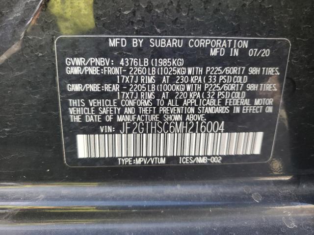 Photo 14 from auction – 2021 SUBARU CROSSTREK with VIN JF2GTHSC6MH216004