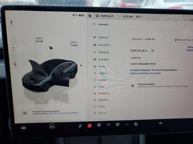 Photo 9 from auction – 2024 TESLA MODEL 3 with VIN 5YJ3E1EA0RF772115