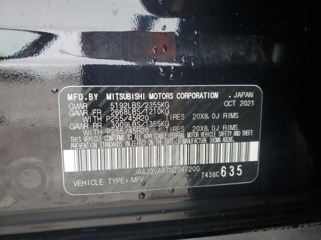 Photo 14 from auction – 2022 MITSUBISHI OUTLANDER with VIN JA4J3VA87NZ047200