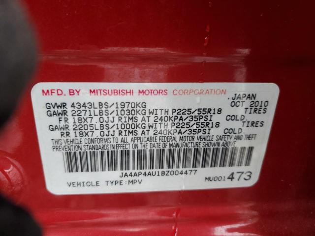 Photo 14 from auction – 2011 MITSUBISHI OUTLANDER with VIN JA4AP4AU1BZ004477