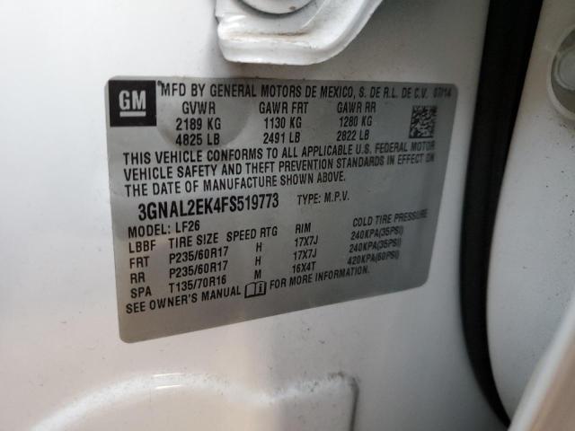 Photo 14 from auction – 2015 CHEVROLET CAPTIVA LS with VIN 3GNAL2EK4FS519773