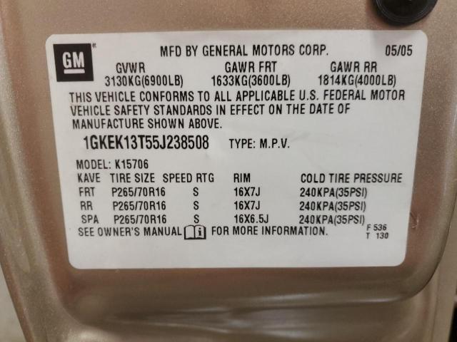 Photo 14 from auction – 2005 GMC YUKON with VIN 1GKEK13T55J238508