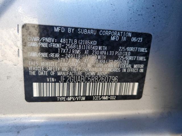 Photo 14 from auction – 2024 SUBARU CROSSTREK with VIN JF2GUABC5R8260796