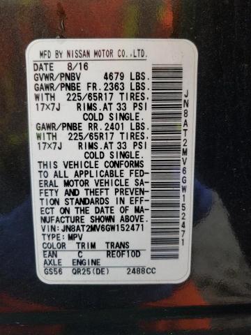 Photo 14 from auction – 2016 NISSAN ROGUE S with VIN JN8AT2MV6GW152471