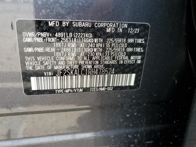 Photo 14 from auction – 2024 SUBARU FORESTER L with VIN JF2SKALC1RH478524