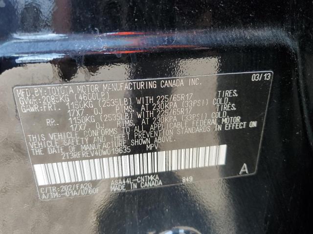 Photo 14 from auction – 2013 TOYOTA RAV4 XLE with VIN 2T3RFREV4DW019635