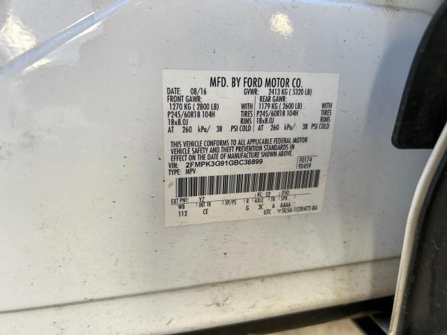 Photo 10 from auction – 2016 FORD EDGE SE with VIN 2FMPK3G91GBC36899