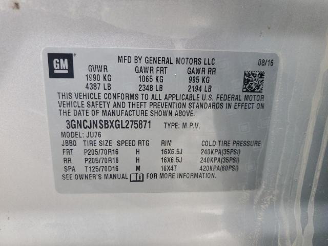 Photo 14 from auction – 2016 CHEVROLET TRAX LS with VIN 3GNCJNSBXGL275871