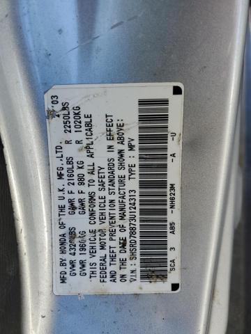 Photo 14 from auction – 2003 HONDA CR-V EX with VIN SHSRD78873U124313