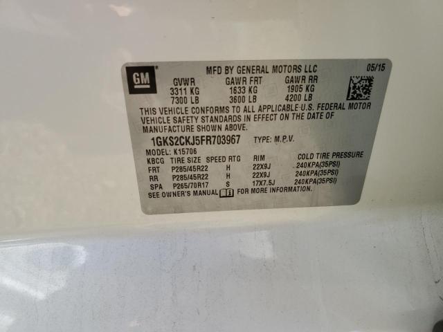 Photo 14 from auction – 2015 GMC YUKON DENA with VIN 1GKS2CKJ5FR703967